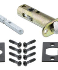 Latch and screws for New York Plate With Round Clear Crystal Glass Knob For Passage Doors Two And Three Eighths Backset