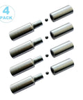 SRNETKJ four-pack weld-on bullet hinge components in steel: hinge barrels, sleeves and pins with screws for gate/door