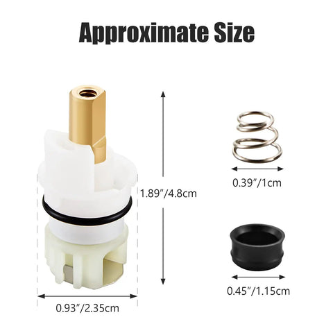 Leak Free Delta Two Handle Faucet Repair Kit With Stem Assembly Replacement Pack Includes Cartridges RP24096 Seats RP4993 Springs And One Quarter Turn Stops 2 Pack dimensions