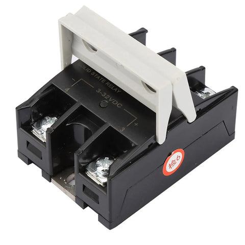 Industrial Digital Thermostat Kit With K Type Thermocouple Probe, SSR Included, Hardcore PID Temperature Controller For Heating Gear, Self-Tuning PID, 14-Bit Resolution, 0.5-Second Sampling, +-2C: black SSR relay module with screw terminals and white bracket