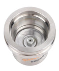 4 Piece Boat Trailer Wheel Bearing Protector Set With Stainless Steel Hub Grease Caps And Protective Bra Dual 2.441 Inch Design