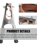 Welding Ground Clamp With Electroplated Copper For Superior Conductivity, showing close-up details of copper and black build.