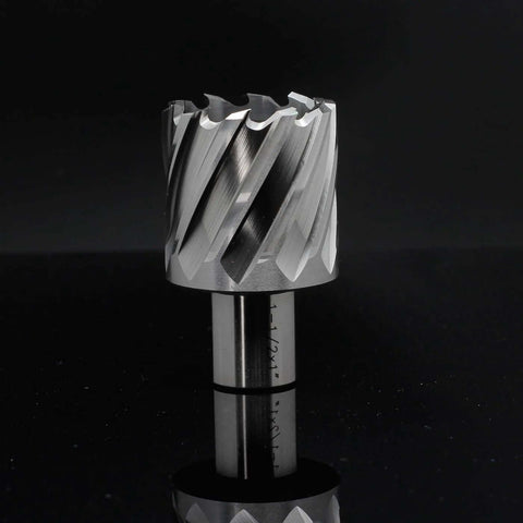Oscarbide annular cutter, 1-1/2 in cutting diameter, 1 in depth of cut, 3/4 in Weldon shank, for magnetic drill press