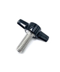 Badass 3/8 X 1 T Bolts With Butterfly Clamping Knobs Solid 304 Stainless Steel Thumb Screws showing black ergonomic handle and threaded shaft.