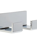 Double Towel Hook Wall Mount For Bathroom Or Kitchen In Polished Chrome Finish, Space Saving Design With Durable, Corrosion Resistant Coating