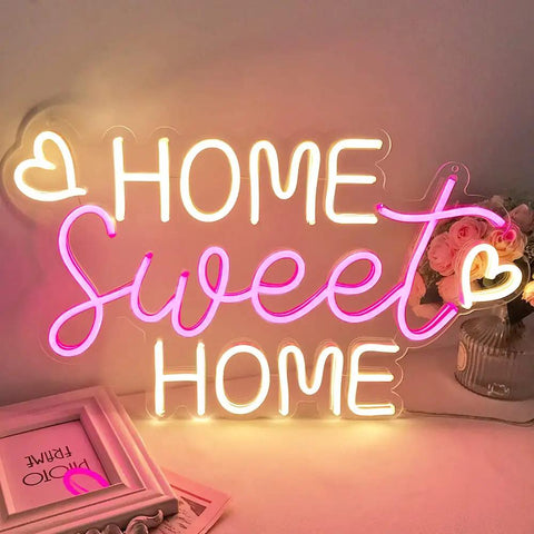 Home Sweet Home Neon Sign For Modern Home Decor Wall Art For Living Room Bedroom And Apartment To Elevate Your Cozy Vibe
