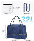 Spirit Airlines Underseat Personal Item Bag 18x14x8 With Wet Pocket And Shoe Compartment navy blue tote, dimensions shown