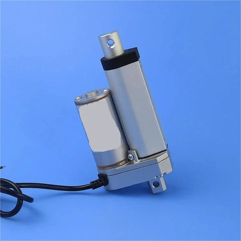 Built Rock Solid 500 Mm 24V Electric Linear Actuator Heavy Duty Push Rod Motor side view showing motor and connector.