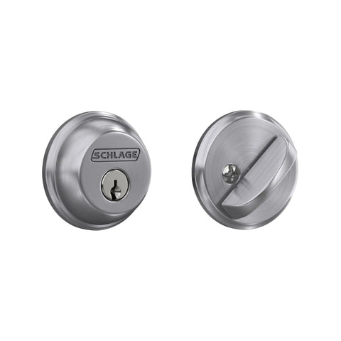 Keyed Deadbolt Lock For Home Entry With Exterior Key And Inside Turn Satin Chrome Finish High Security Residential Grade Fits Two Bore Holes