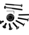 M6x120mm Flat Head Hex Socket Cap Screws Set Of 10 For Furniture And DIY Projects, Carbon Steel, Black Oxide Finish, Includes Hex Spanner