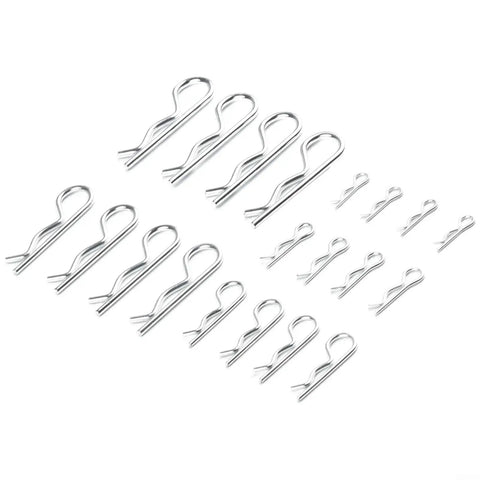 Cotter Pin Assortment Kit With 100 Pieces Of Galvanized Carbon Steel Hitch Pins in various sizes on white background.