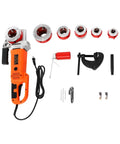 2300W Portable Electric Pipe Threader 110V Heavy Duty Ratchet Threading Machine with precision dies and accessories.