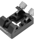Flat Base Finder Scope Bracket Mount with Dovetail Base for Takahashi Telescopes, Synta Style Mount, metal bracket showing screws