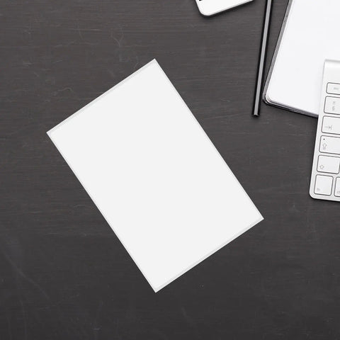 160 Sheets 4x6 Inch Waterproof Synthetic Paper Shipping Labels on a black office desk