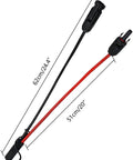 Solar Panel To SAE Adapter With MC4 Connector Extension Cable 10AWG for easy connection to battery charger kit, 50cm length.