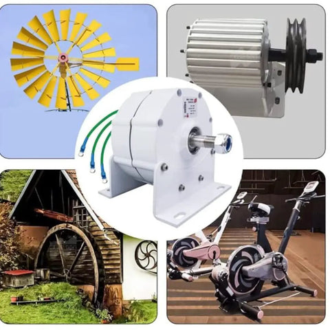 Rock Solid Wind Turbine Generator Delivering 5000W To 10000W Output with gearless motor and alternator for off grid power setup.
