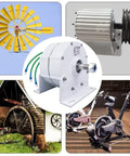 Heavy Duty 10000W Permanent Magnet Generator With 48V Three Phase Alternator connected to wind turbine and generator components.