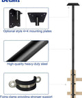 105 Inch Heavy Duty Bird Feeder Pole Kit for Deck Fence and Patio Railing Adjustable Universal Mounting Post detail view