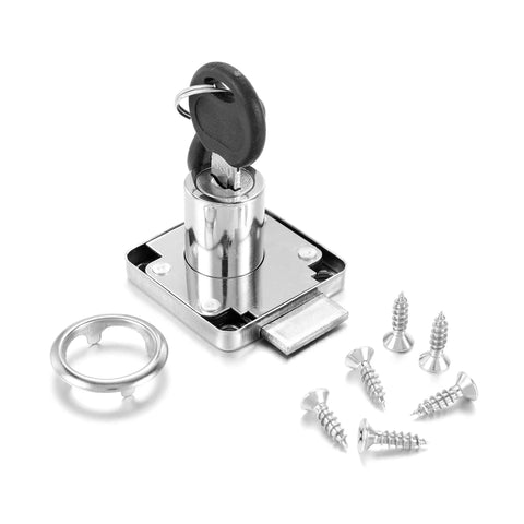 Heavy Duty Cabinet Drawer Locks With Keys Four Pack Snug And Secure Three Quarter Inch Cylinder Fit For Home Storage Secure Your Stash durable galvanized steel lock with key and screws