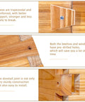 Close-up of 10 Frame Medium Beehive Box For Langstroth Hives With Beeswax Coated Wood Panels, showing reinforced trapezoidal support.