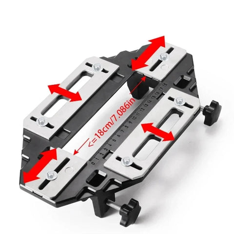 DIY Ready Door Hinge Jig For Woodworking With Aluminum Slotting Locator And Hole Locator Adjustable Length Supports