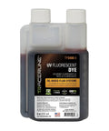 Front view: Tracer TP3400-8 UV fluorescent dye for oil-based automotive leak detection, 8 oz bottle, dark liquid