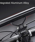 Black Bike Handlebar Extender And Stem Tube Extension, 15cm aluminum alloy, on road bike handlebar for lights and GPS