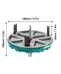 Heavy Duty Hole Saw Kit With 12 Blades For Woodworking Pros Featuring Punching Range From Five To Half Inch That Drills Clean Holes In Plywood Plastic Gypsum Acrylic Sheets And Thin Metal Without A Messy Chip Explosion Every Time You Cut. 146mm hole saw with 108mm height