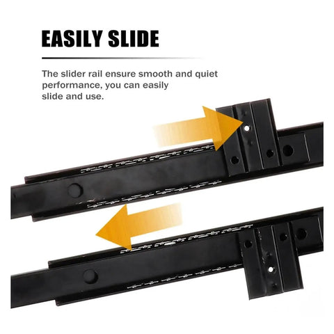 Double Row Steel Ball Bearing Drawer Slides Side Mounted Full Extension Cabinet Rails showing smooth sliding mechanism.
