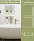 32 By 16 Inch Double Shelf Shower Niche Waterproof Recessed Organizer Space Saver For Tile Bathrooms dimensions diagram