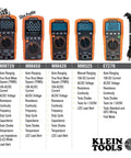 Lineup of TRMS digital multimeters including Auto Ranging TRMS Digital Multimeter MM420 Pro Grade with 600V AC DC Voltage.