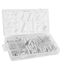 Klanata 200 Pc Spring Assortment Kit Featuring 20 Sizes Of Mixed Extension Tension And Compression Springs Perfect For DIY Repairs Mechanics And Engineers Needing A Durable Metal Springs Set In A Handy Box., 200-piece metal spring kit in a clear plastic organizer