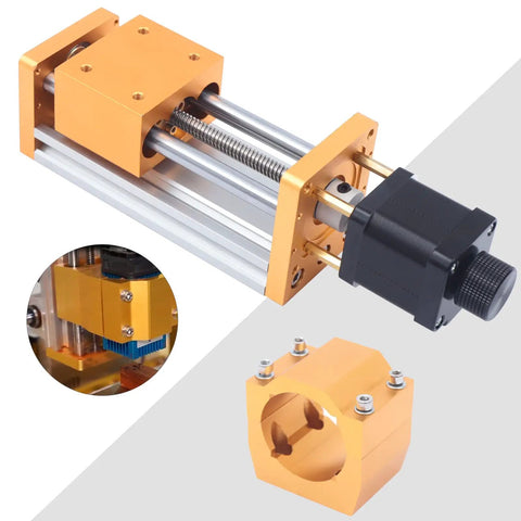 Beefed Up Metal CNC Z Axis Stroke 85mm Sliding Table With Ball Screw Linear Slide Stage featuring motor and lock nut