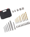 Grab This Awesome 32 Pc Screw Extractor Set With Heavy Duty Reverse Drill Bits For Fixing Stripped Bolts And Broken Nuts Like A Boss Using Tough Chrome Molybdenum Steel Tools With Storage Case, 32-piece kit