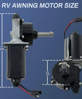 RV Awning Motor Drive Repair Kit For 9200 Series Awnings Replacement Parts showing motor dimensions 7.4x3.8 inches