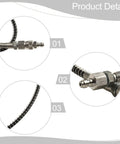 Pro Grade 20 Inch High Flow Air Hose Adapter For HPA Fill Station 4500 PSI Connection spring reinforced metal hose close-up