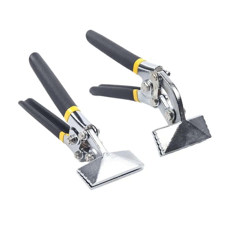 Sheet Metal Bending Pliers Set, Two Pack Three And A Quarter Inch Hand Tools with ergonomic grips, nickel plated steel