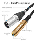 Grab This Hot 6.35mm TRS Female To XLR Male Balanced Audio Cable Pack For Your Studio Setup! Showing connectors and cable features.