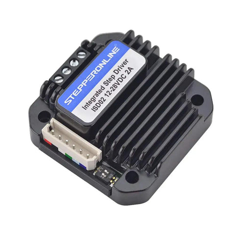 Integrated Stepper Motor Driver Delivering Badass Torque With Adjustable 0 To 2 Amps At 10 To 28Vdc For Nema 8 11 14 17 Motors compact aluminum design