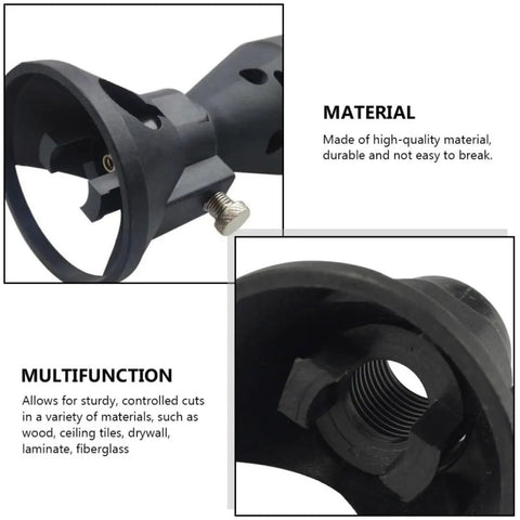 Close-up view of a durable black plastic grinding positioner from Upgrade Your Workflow With This 2 Pc Mini Electric Grinding Positioner And Locator Set.