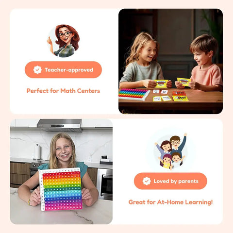 Children using Multiply And Divide Fidget Mat For Grades 2 To 4, Multisensory Math Tool For Hands On Learning, Classroom Or Homeschool