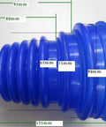 4 Pack Universal CV Joint Boot Kit With Silicone Telescopic Sleeves For Drive Shaft Dust Cover, size measurements shown