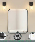Two Pack Black Vanity Wall Sconces Modern Industrial Wall Lighting With Clear Glass Shades for Bathroom Mirror