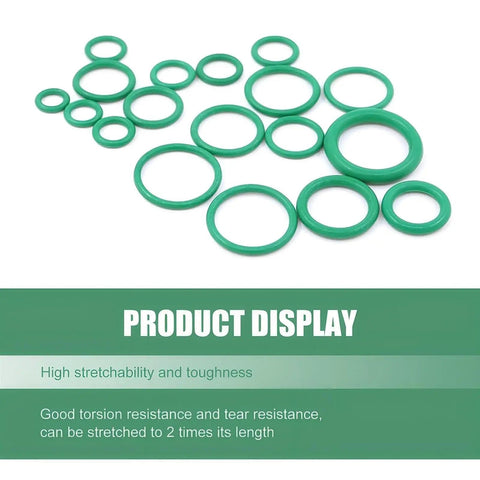 Air Conditioning Compressor Seal Ring Kit For Cars, 18 O Type Rubber O Rings in Product Display