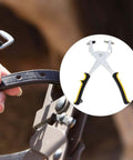 Leather Hole Punch Pliers Handheld Punch Tool For Crafting And Leathercraft, stainless steel, anti-slip handle, belt hole details.