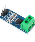 Top Shelf 3 Piece ACS712 Hall Effect Current Sensor Plus DC Voltage Tester Module Bundle For Arduino And Raspberry Pi with green connectors.
