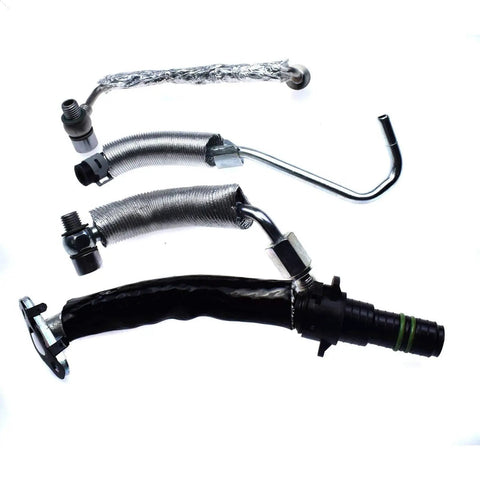 Upgrade Your Ride With This Ultimate 4 Piece Oil Return Drain And Feed Pipe Kit Perfect For Chevrolet Cruze Sonic Trax Encore 1.4L Engines Ensuring Rock Solid Stability And Super Easy Installation While You Keep The Flow Moving Smooth Like The Best Of. four-piece metal oil return and feed pipe kit for Chevrolet Cruze 1.4L engine
