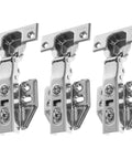 Hidden Cabinet Door Hinges 3 Pack Silent Hydraulic Soft Close No Slam For Kitchen Bathroom Balcony Triple Electroplated Durable