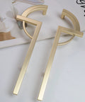 Gold Brushed Half Moon Cabinet Pulls 7.17 Inch Long 1.97 Inch Wide 0.98 Inch High With 5.04 Inch Center Mounting Hole Distance