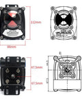 Industrial Grade Rugged Limit Switch Box For Pneumatic Valves With 2SPDT Mechanical Switches, front and side view diagram